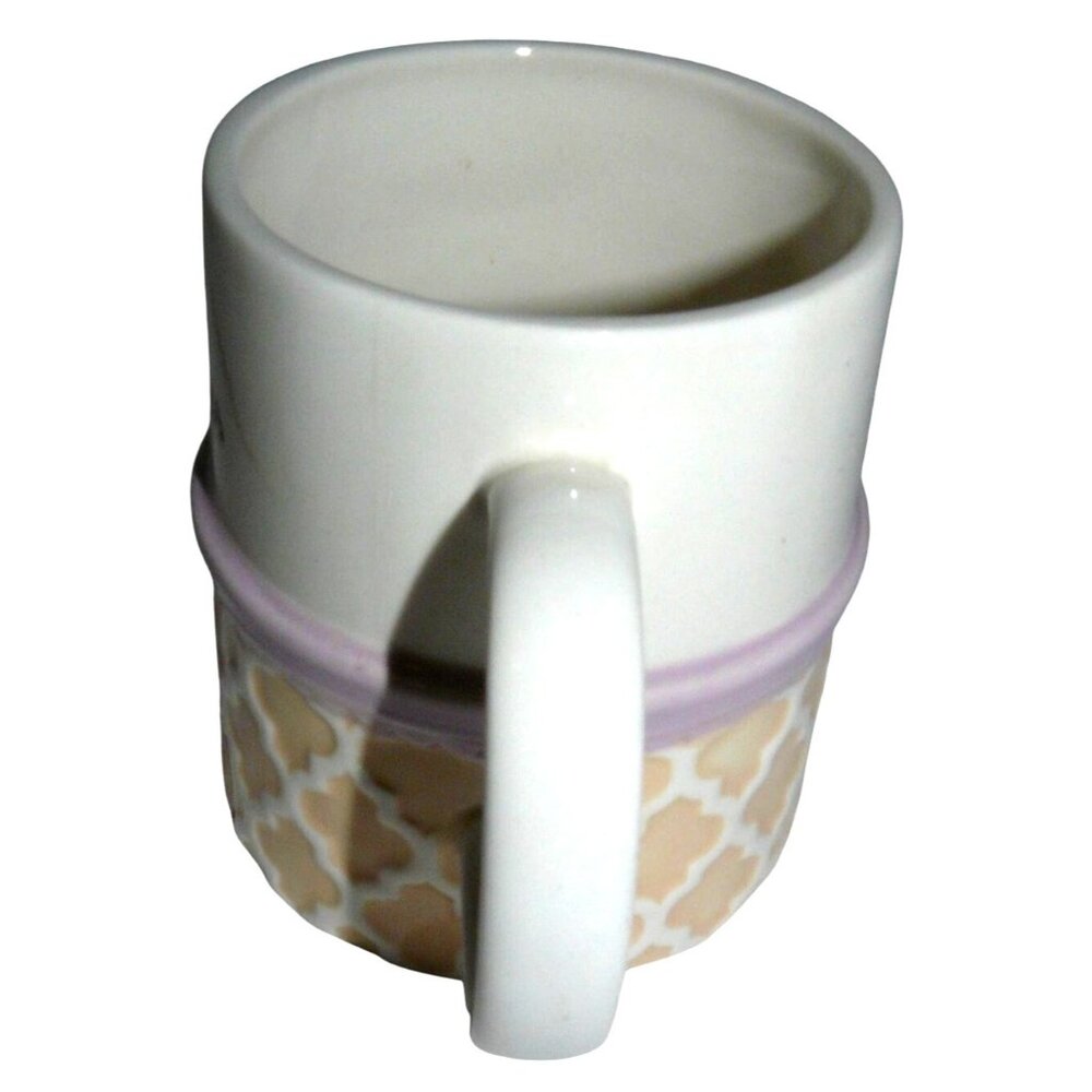 New Grandma Ceramic Mug Cup Beige & White Purple Accent By Grasslands Road 14 oz - Picture 4 of 5